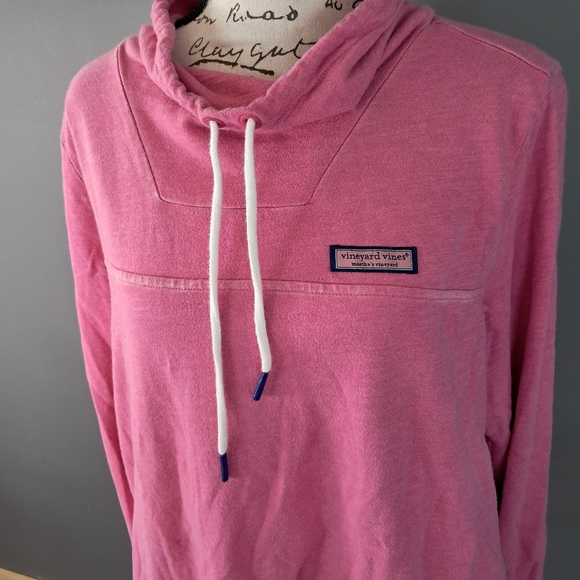 Vineyard Vines Shirt Women Size Medium Sunwashed Funnel Neck Pullover - Picture 3 of 8
